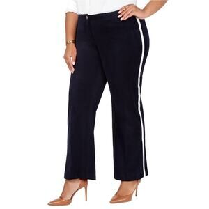 NWOT Tommy Hilfiger Women’s Sz 18W Blue Velvet Varsity Stripe Pants